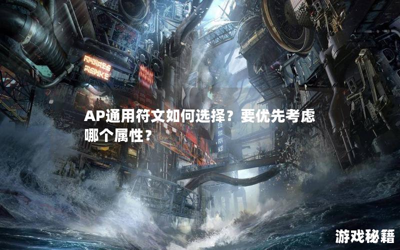 AP通用符文如何选择？要优先考虑哪个属性？