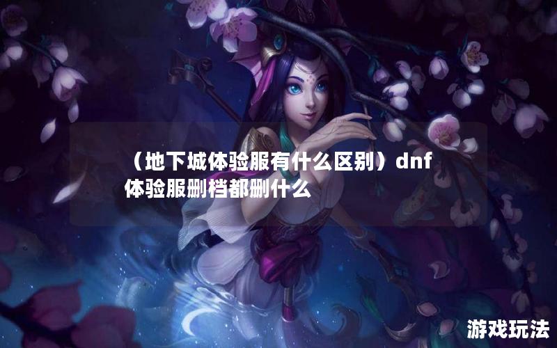 （地下城体验服有什么区别）dnf体验服删档都删什么