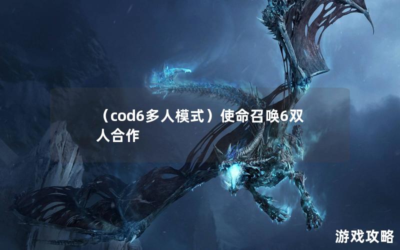 （cod6多人模式）使命召唤6双人合作