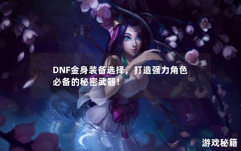 DNF金身装备选择，打造强力角色必备的秘密武器！